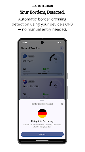 Nomad Tracker - 90/180 Rule Screenshot 2