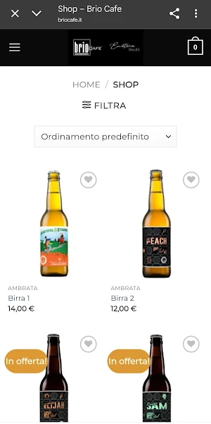 APP Briocafè Enoteca Screenshot 2