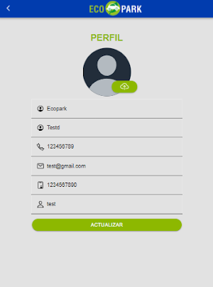 Ecopark App móvil Screenshot 3