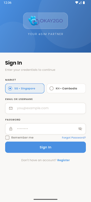 Okay2Go - Travel ESIM Screenshot 0