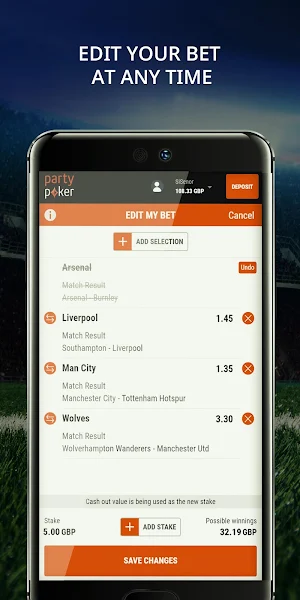 partypoker Sports Bookmakers Screenshot 2