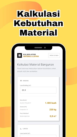 Kalkulator Material & Listrik Screenshot 2
