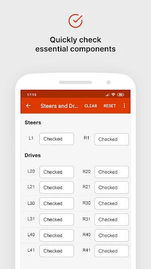 Heavy Equipment Inspection App Screenshot 2