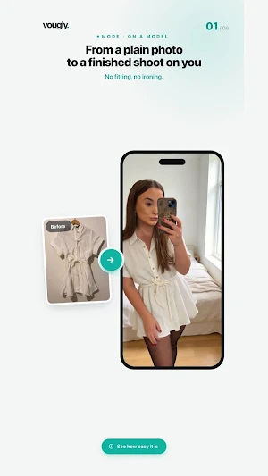 Vougly: AI Clothes Photos Screenshot 1