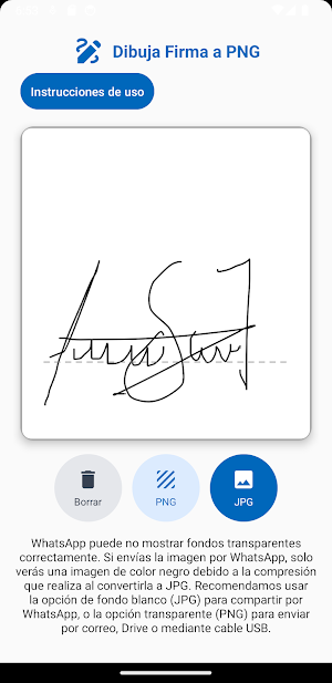 Dibuja Firma A PNG Screenshot 0