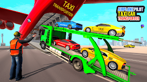 Airplane Pilot Taxi Car Transporter: Taxi Car Game Screenshot 3