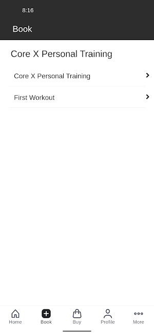 Core X Personal Training Screenshot 1