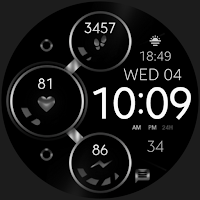 Silver Digital Watch Face