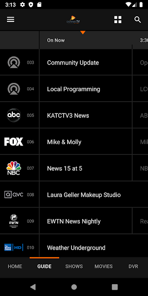 ConnecTV powered by LUS Fiber. Screenshot 1