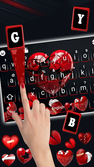 Broken Heart Emoji Keyboard Screenshot 1