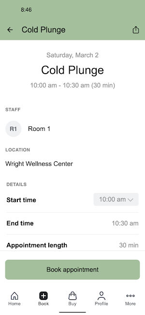 Wright Wellness Center Screenshot 2