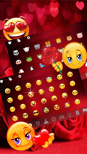 Stylish Red Rose Keyboard Screenshot 3