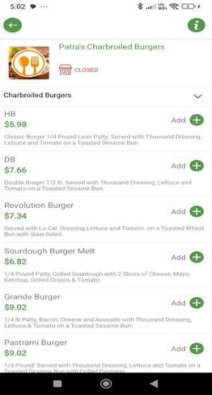 Patra's Charbroiled Burgers Screenshot 3