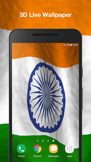 3D India Flag Live Wallpaper Screenshot 3