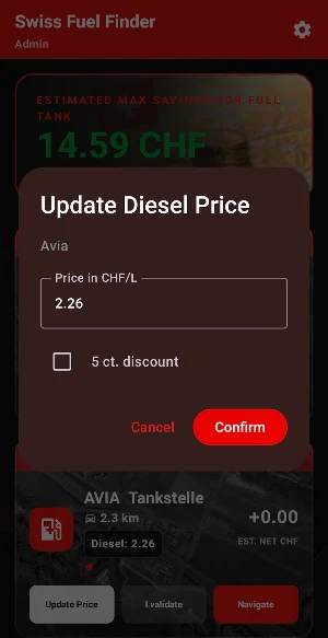 Swiss Fuel Finder - SFF Screenshot 3
