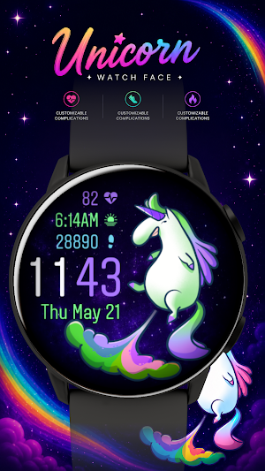 Unicorn Watch Face Screenshot 1