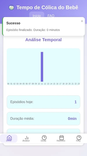 Tempo de Cólica do Bebê Screenshot 2