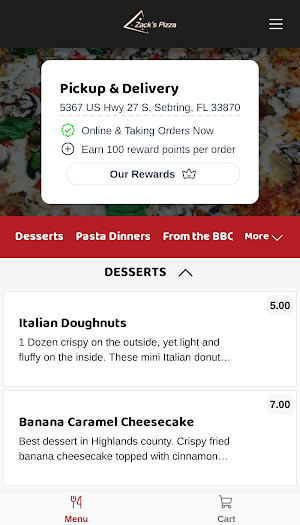 Zacks Pizza & BBQ Screenshot 1