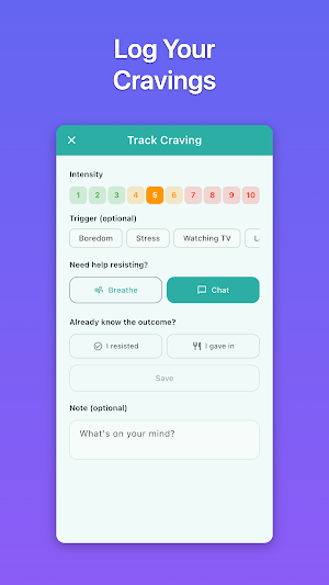 Food Noise Tracker: UnCrave Screenshot 1