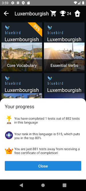 Luxembourgish Language Tests Screenshot 2