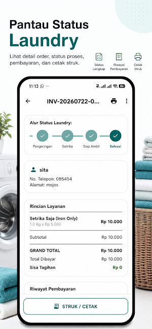 Kasir Laundry Offline Screenshot 2