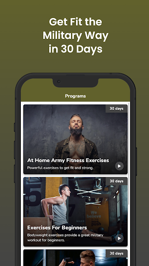 Military Style Fitness Workout Screenshot 1