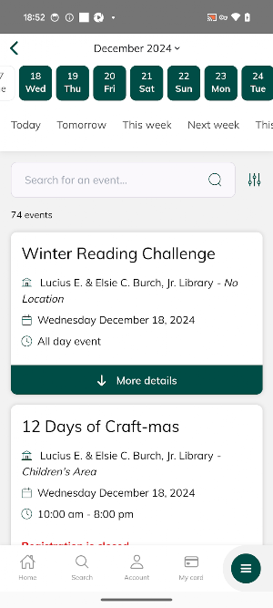 Collierville Burch Library Screenshot 3