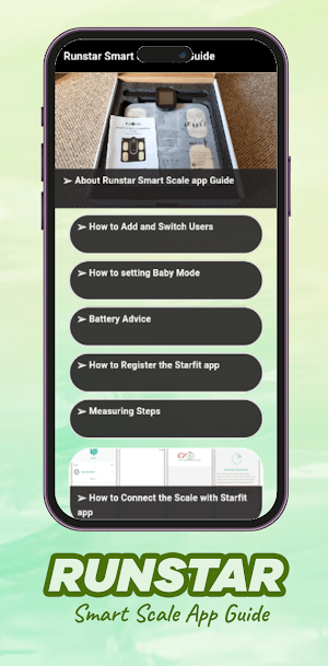 Runstar Smart Scale app Guide Screenshot 0