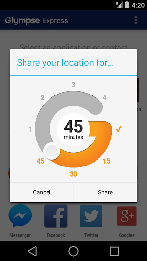 Glympse Express Screenshot 1