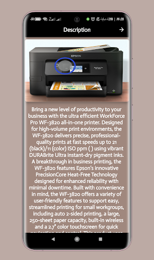 Epson WF3820 Pro guide Screenshot 2