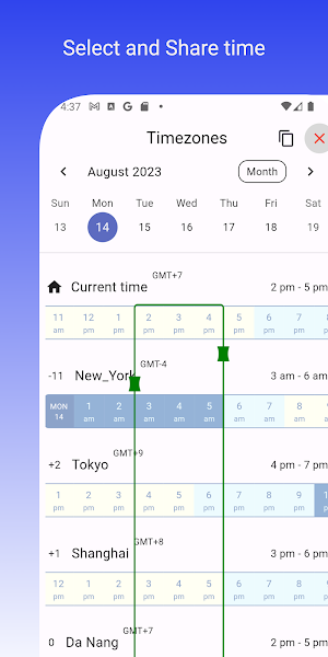 World Time Zones Converter Screenshot 3