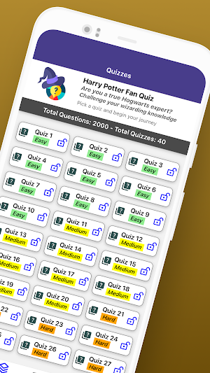 Harry Potter Fan Quiz Screenshot 1