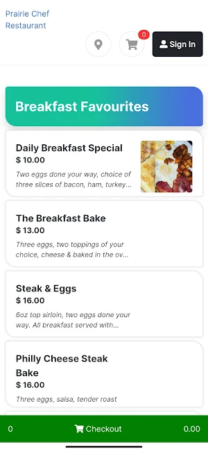 Prairie Chef Restaurant Screenshot 1