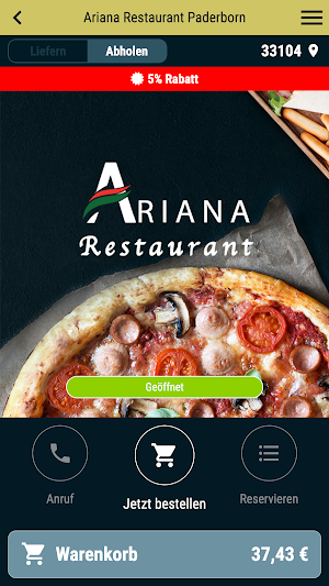 Ariana Restaurant Paderborn screenshot 1