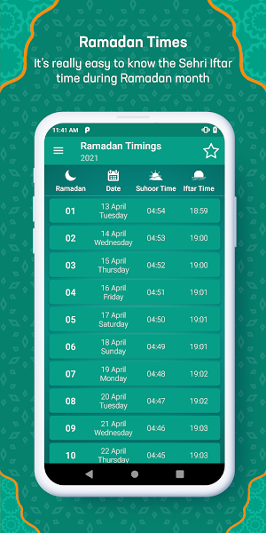 Ramadan Times 2021: Azan & Qibla Compass Screenshot 3