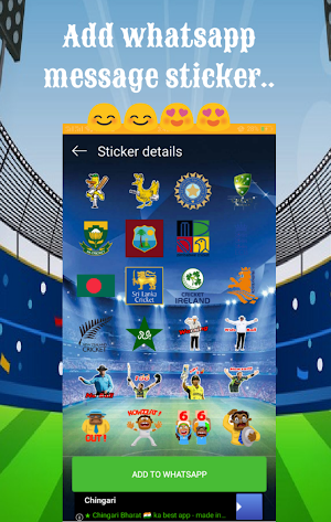 Cricket Stickers for WhatsApp-Cricket WA Stickers Screenshot 3