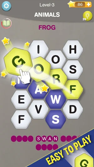 Word Stacks - Hexa Word Search Screenshot 1
