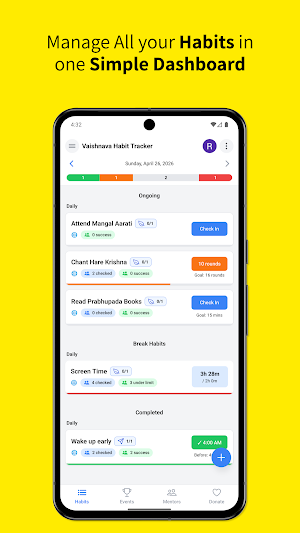Vaishnava Habit Tracker Screenshot 2