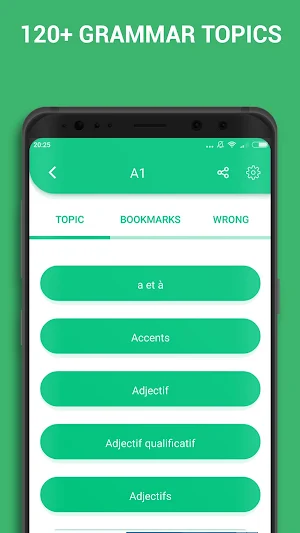 Learn French Beginner Grammar Offline Free Lesson Screenshot 1