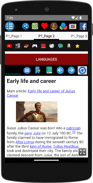 Julius Caesar - Biography Screenshot 2