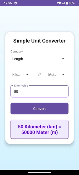 Simple Unit Converter Screenshot 0