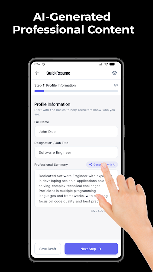 QuickResume: AI Resume Builder Screenshot 1