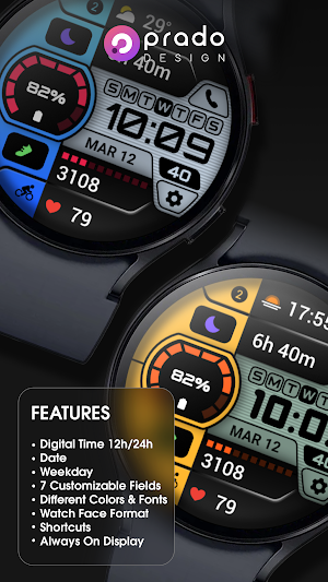 PRADO 89 Digital Watch Face Screenshot 1