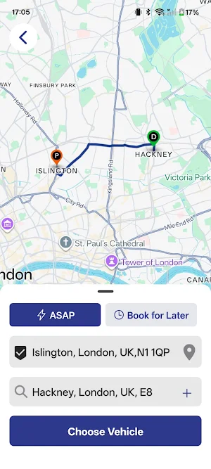 UKC Passenger App Screenshot 1