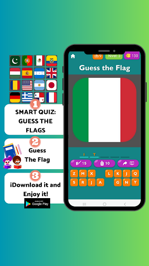 Smart Quiz: Guess The Flags Screenshot 2