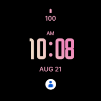 Blush Pink Modern Watch Face