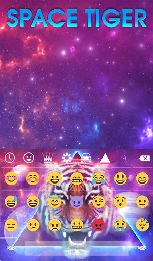 Space Tiger Animated Keyboard + Live Wallpaper Screenshot 3