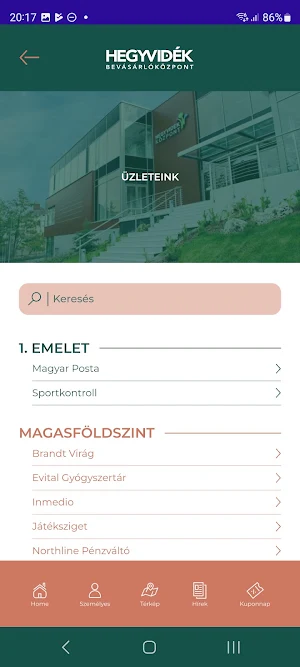 Hegyvidék Bevásárlóközpont Screenshot 2