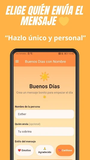 Buenos Días con Nombre Screenshot 3