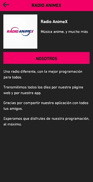 Radio AnimeX Screenshot 1